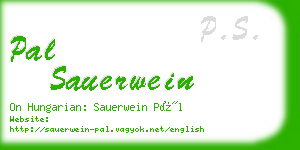 pal sauerwein business card